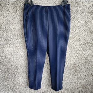 Chico’s navy pinstripe ankle dress pants size 2.5